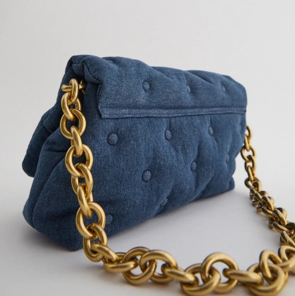 Zara Denim Quilted Bag Bloggers Favorite N… - Picture 3 of 10